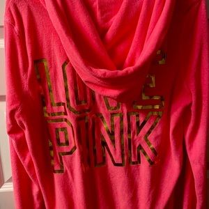 Pink zip up hoodie